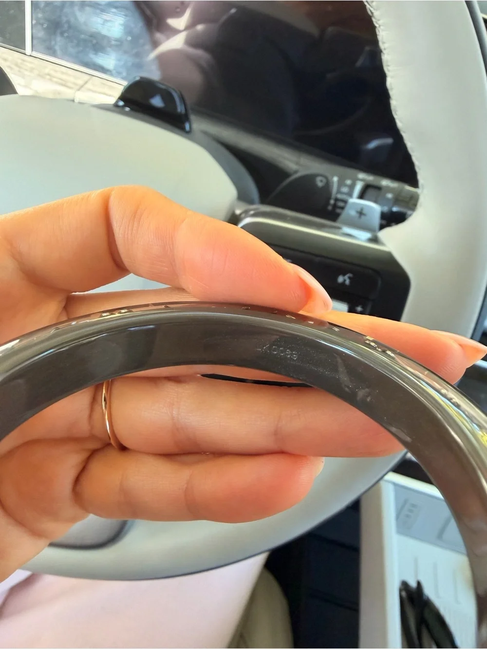 Louis Vuitton Authentic Gray and Silver Monogram Bangle Bracelet